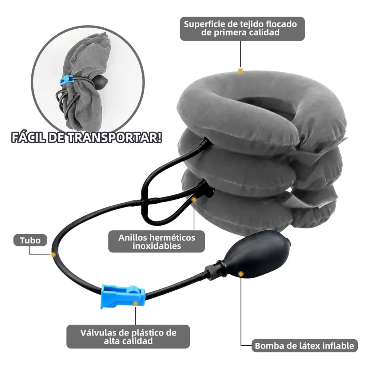 RelaxNova™ – Almohada Ortopédica Inflable