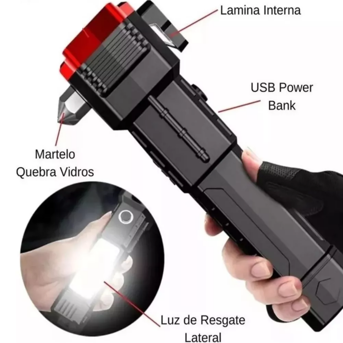 TitanFlash™ - Linterna Multifuncional 4 en 1