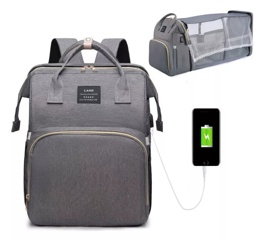 Babynest™ – Mochila 3 en 1 Pañalera Cuna y Mudador Portátil para Bebes