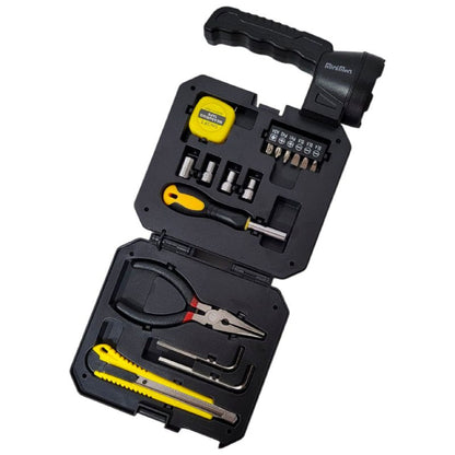 PowerLight™ – Linterna Recargable Solar con Kit de Herramientas