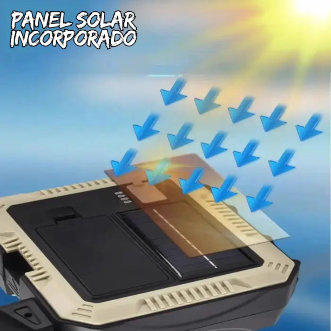 PowerLight™ – Linterna Recargable Solar con Kit de Herramientas