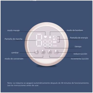 Amara ™ – Extractor de Leche Eléctrico con Pantalla LED