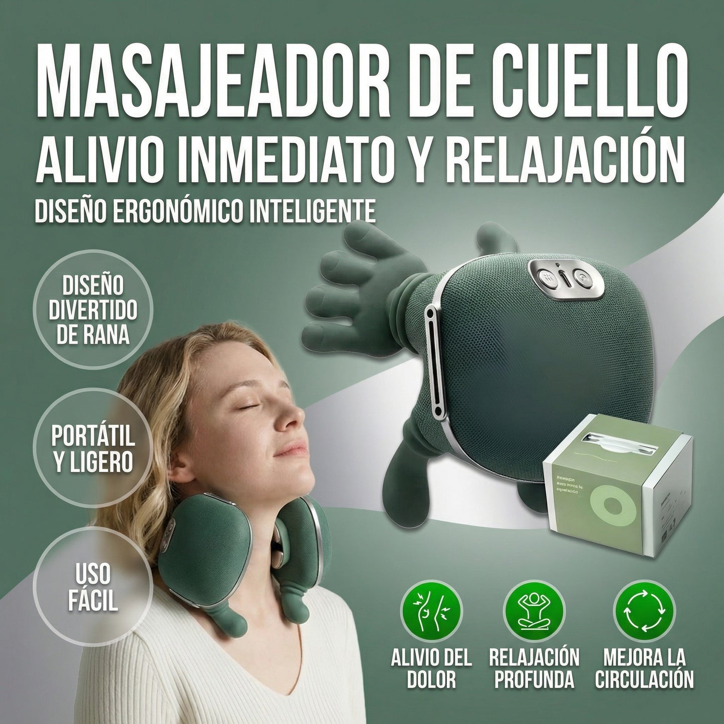RelaxPro™ – Masajeador de Cuello y Hombros
