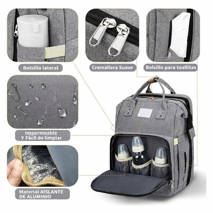 Babynest™ – Mochila 3 en 1 Pañalera Cuna y Mudador Portátil para Bebes