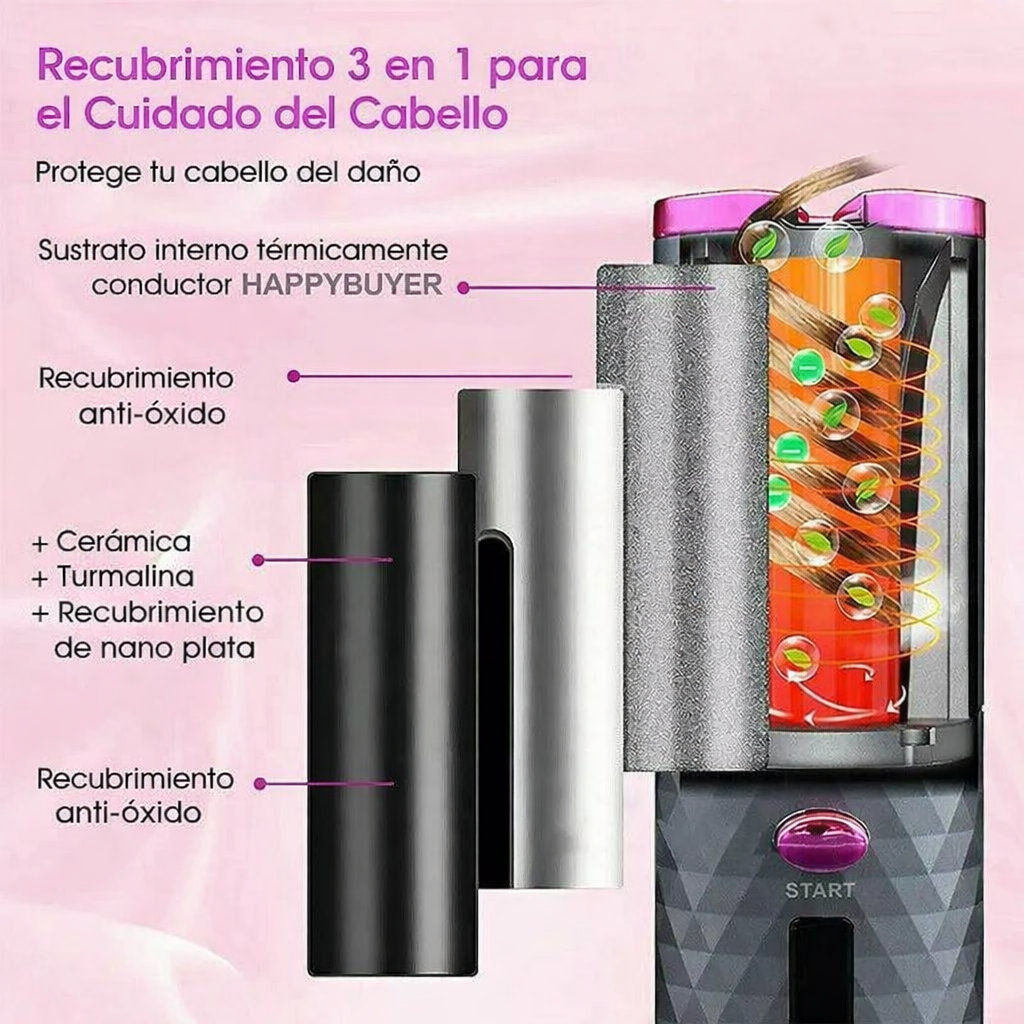 Elixa™ – Rizador de Pelo Inalámbrico