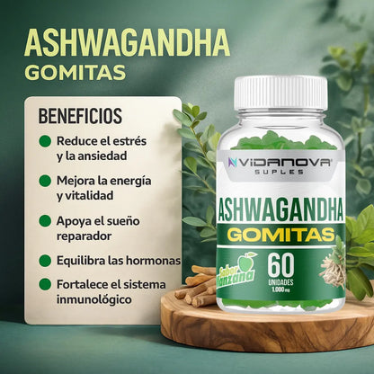 Ashwagandha 1000 mg en Gomitas – Calma tu mente y recupera tu equilibrio