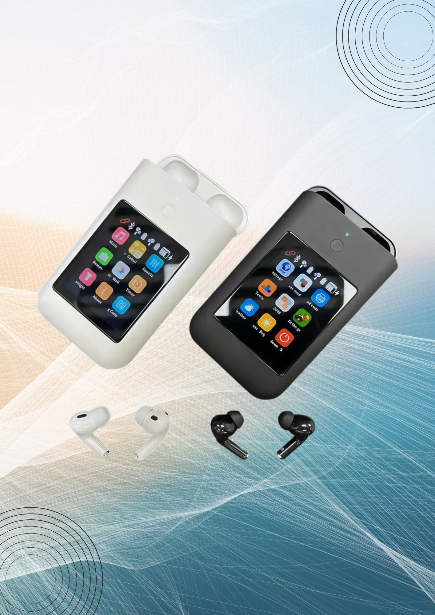 NexPod ™ – Audífonos con Pantalla Táctil Multimedia y Power Bank