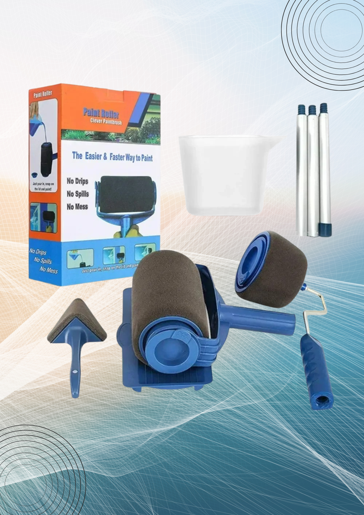 PaintRoller ™ – Set Rodillo Pinta Fácil Anti-derrame Recargable