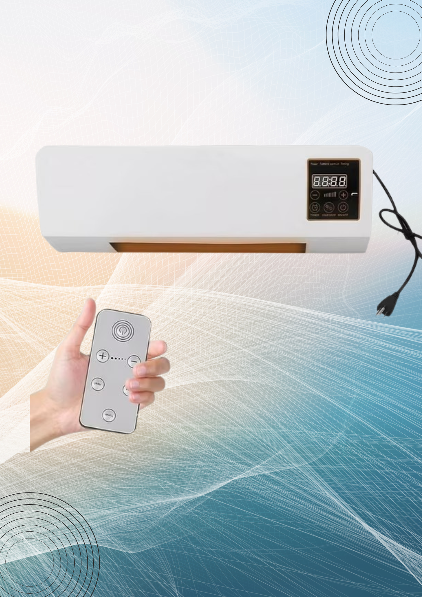 Climex™ – Mini Calefactor portátil pared