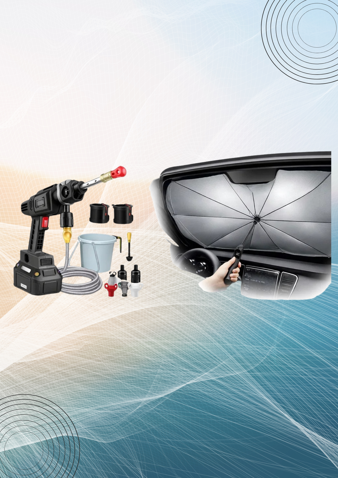 CleanMax™ – Hidrolavadora Portátil + Quitasol